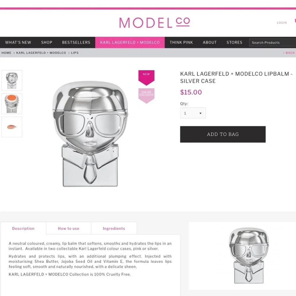 New, sealed Karl Lagerfeld x ModelCo Kiss Me Karl Lip Balm - Picture 7 of 8